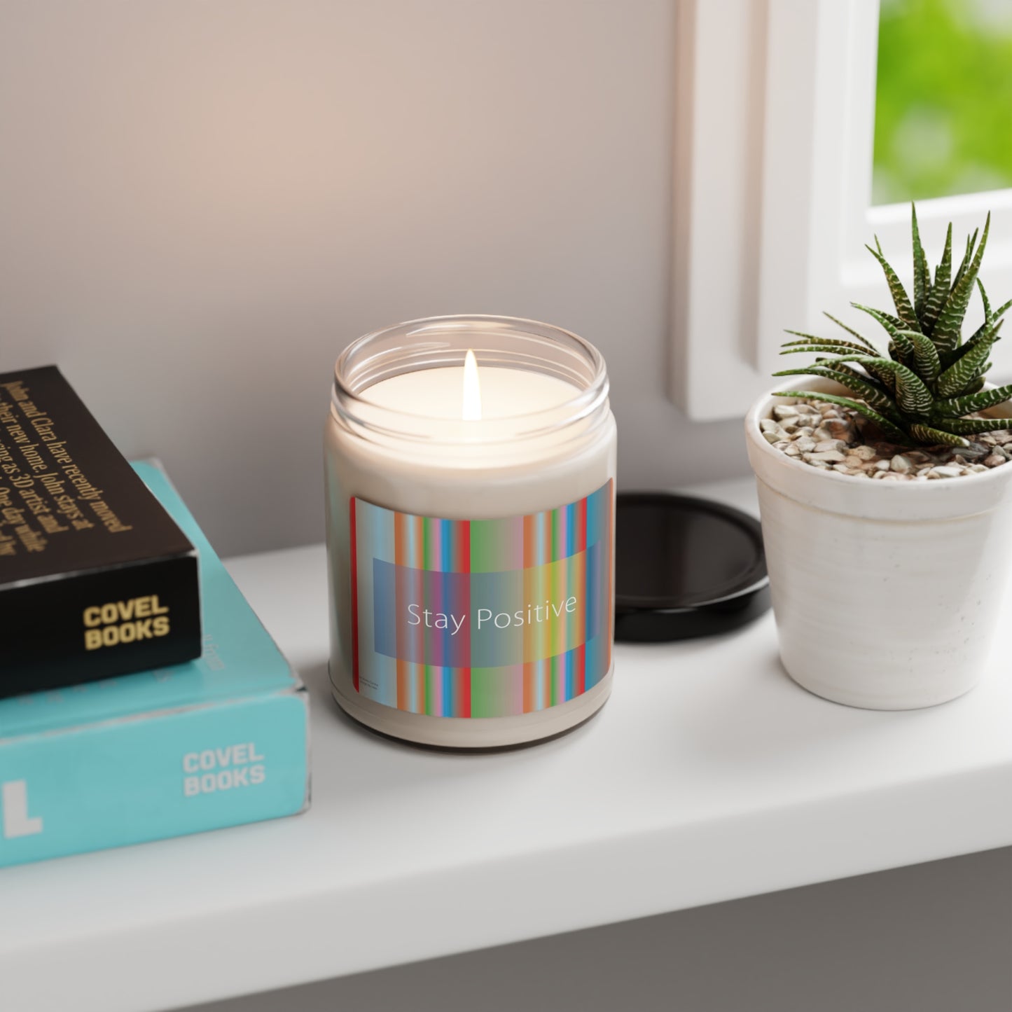 Scented Soy Candle, 9oz Stay Positive - Design No.1400