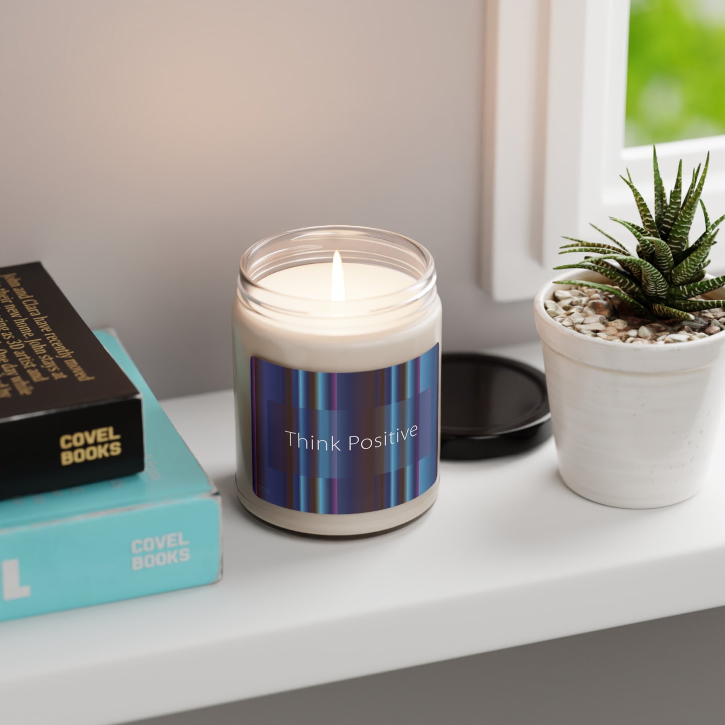 Scented Soy Candle, 9oz Think Positive - Design No.8000
