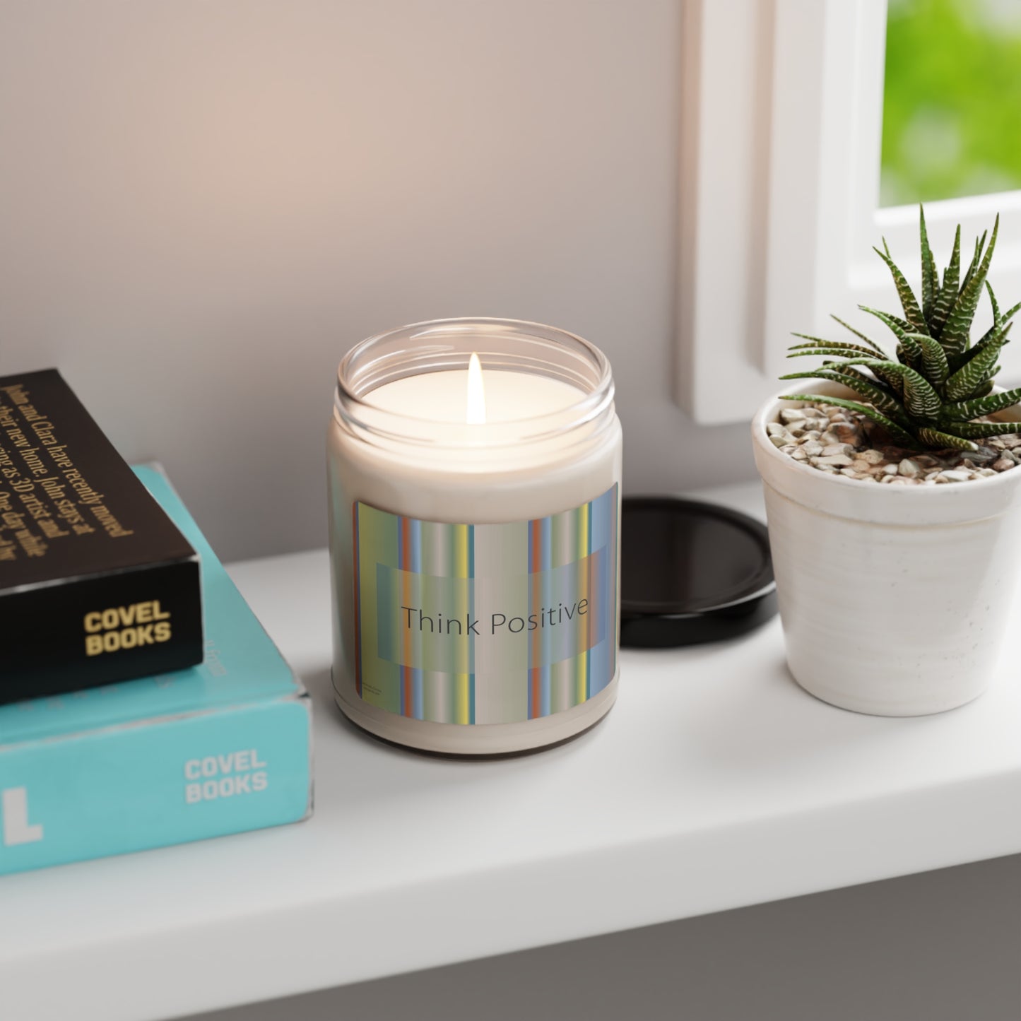Scented Soy Candle, 9oz Think Positive - Design No.200