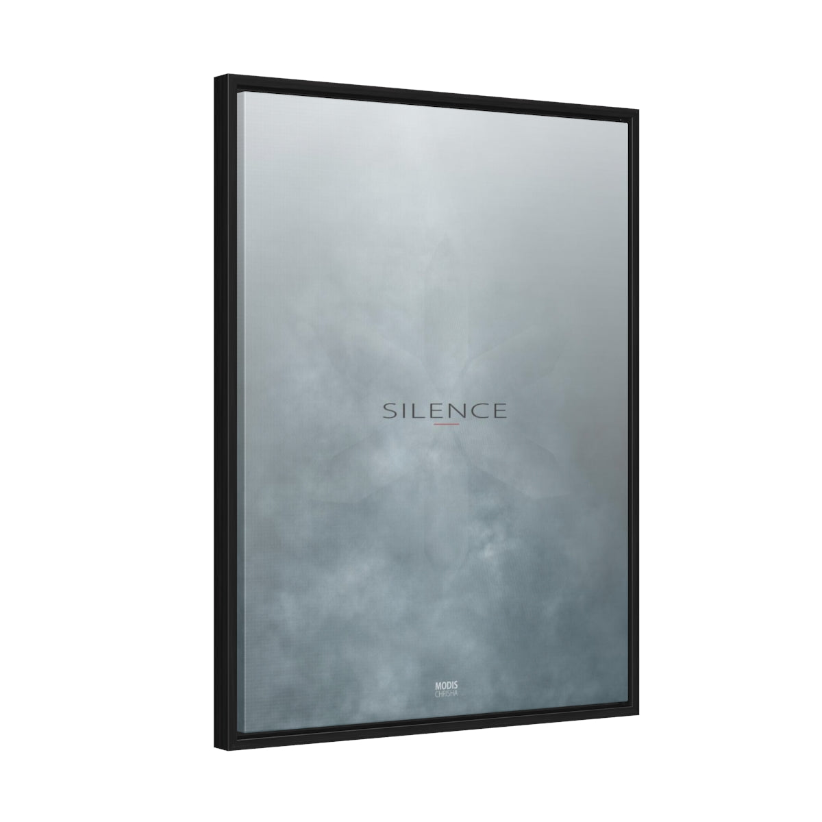 Vertical Framed Gallery Wrap Canvas - 18" x 24" Design 'Silence'