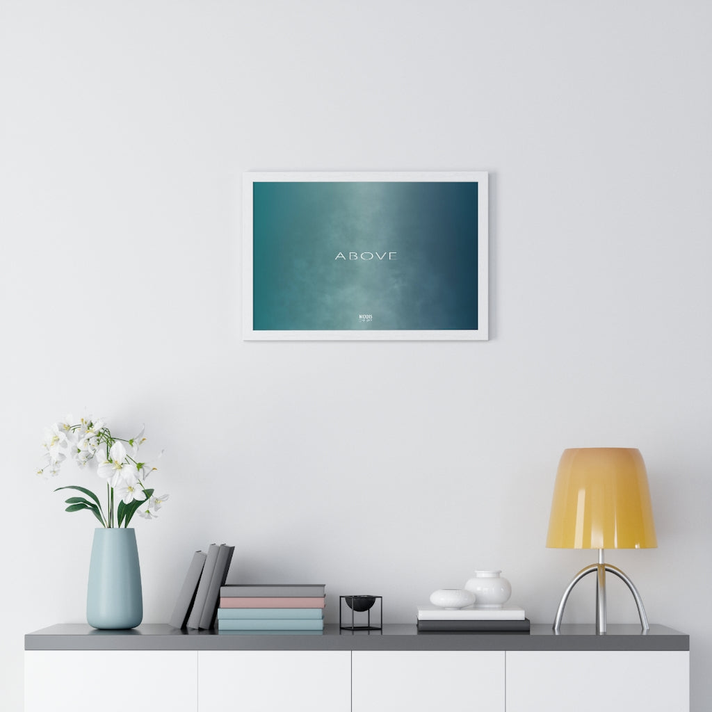 Poster Framed Horizontal Premium 18“ x 12“ - Design Above