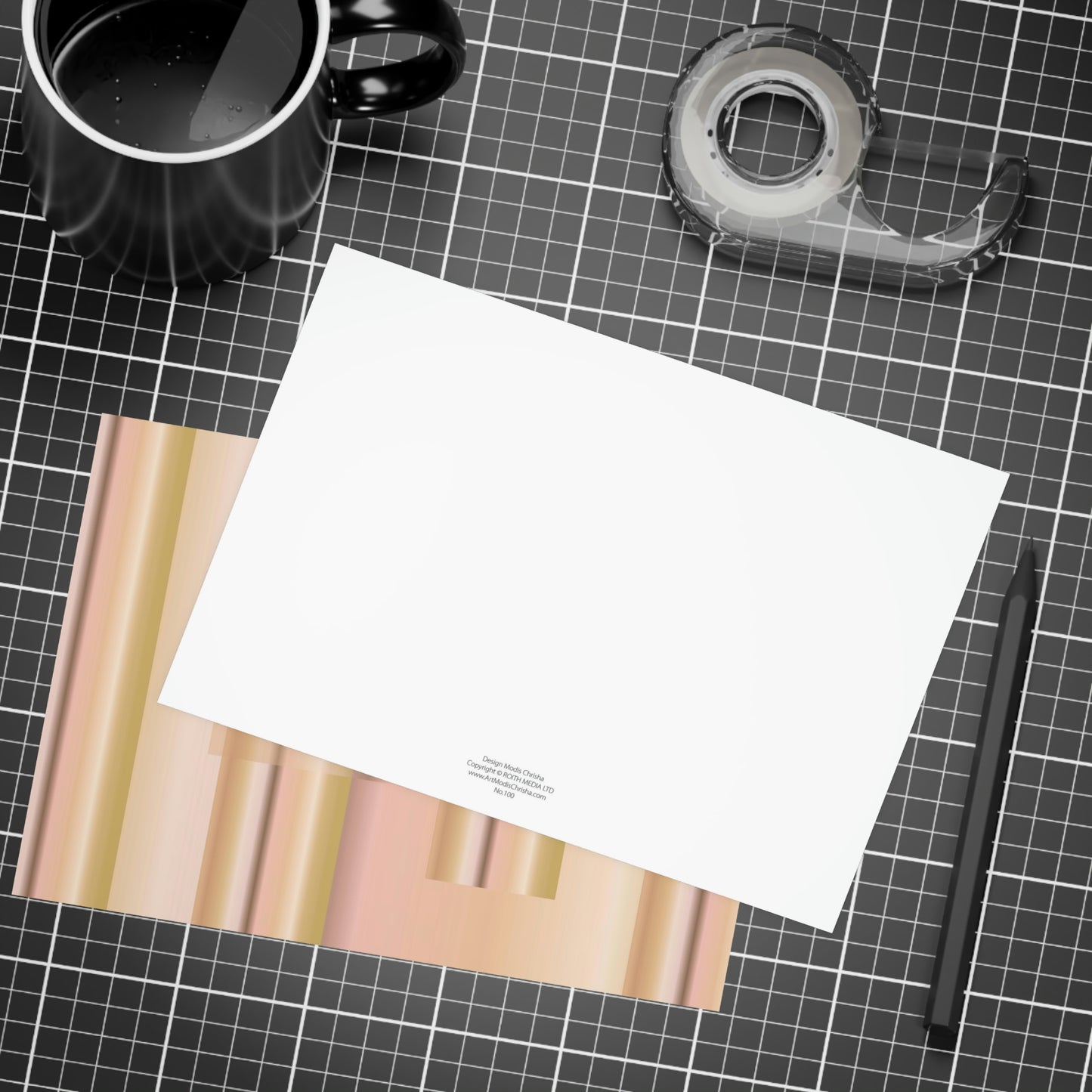 Unfolded Greeting Cards Horizontal (10, 30, and 50pcs) Calm Down - Design No.100