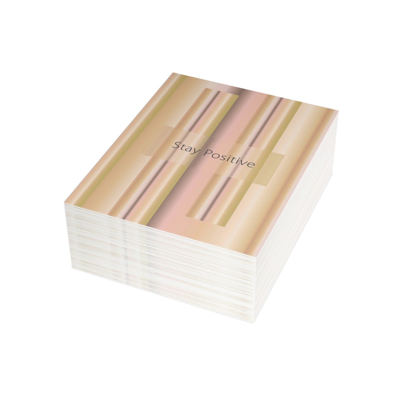 Folded Greeting Cards Vertical (1, 10, 30, and 50pcs) Stay Positive - Design No.100