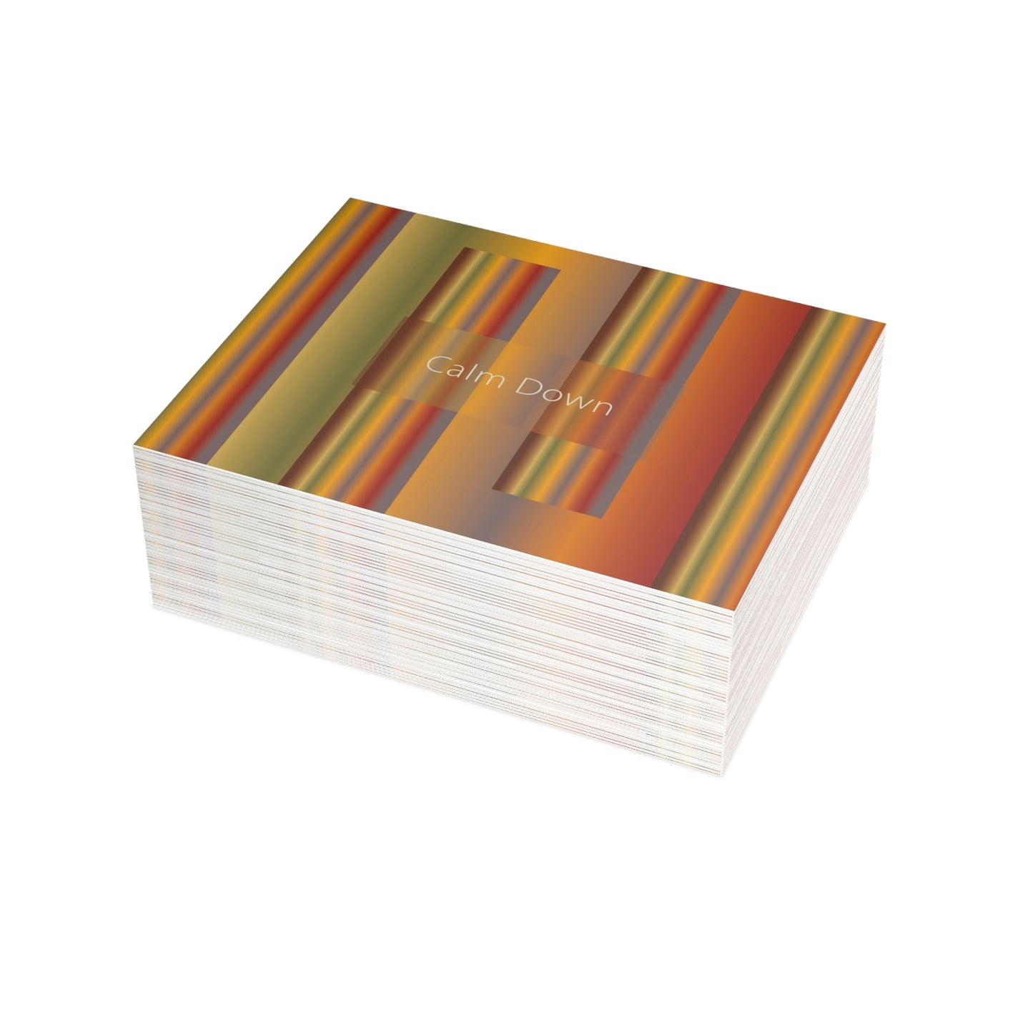 Folded Greeting Cards Horizontal (1, 10, 30, and 50pcs) Calm Down - Design No.1700