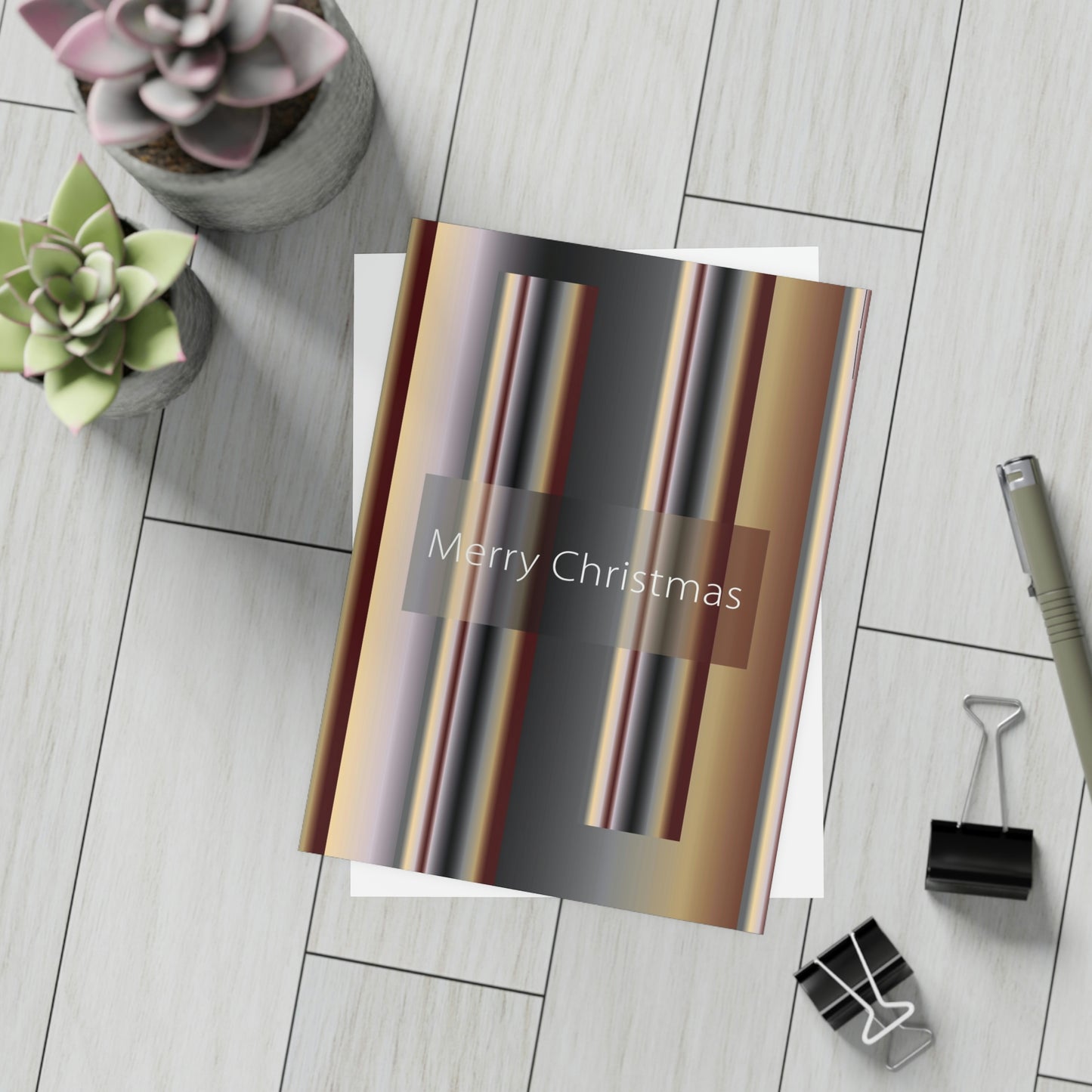 Unfolded Greeting Cards Vertical(10, 30, and 50pcs) Merry Christmas - Design No.700