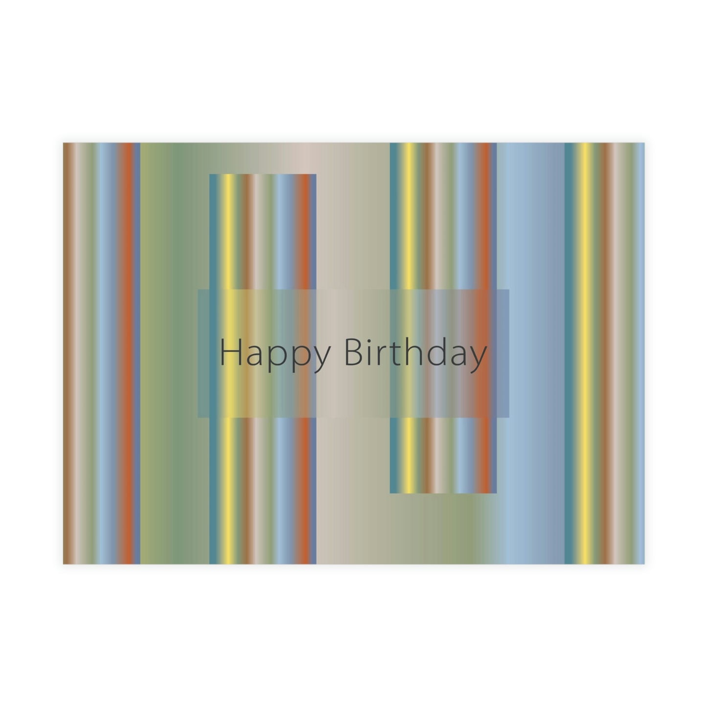 Unfolded Greeting Cards Horizontal (10, 30, and 50pcs) Happy Birthday - Design No.200