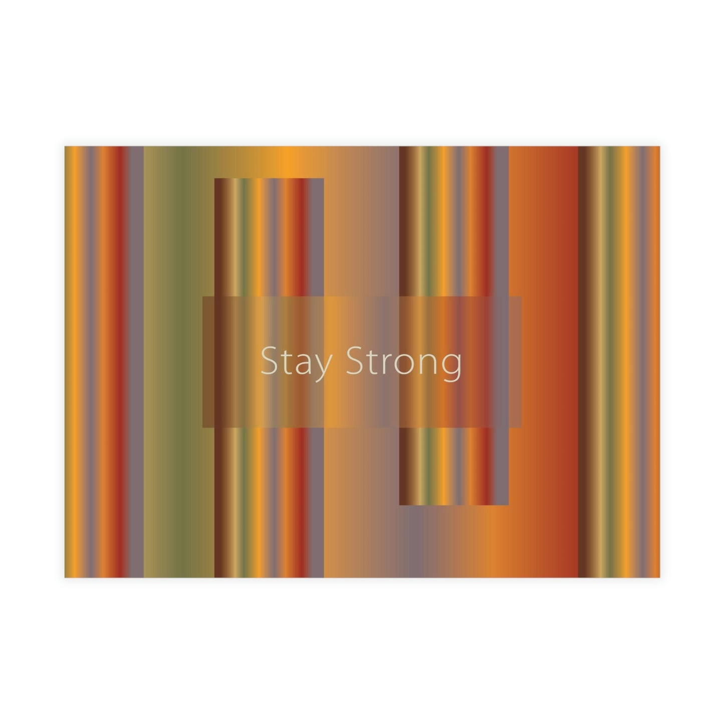 Unfolded Greeting Cards Horizontal (10, 30, and 50pcs) Stay Strong - Design No.1700