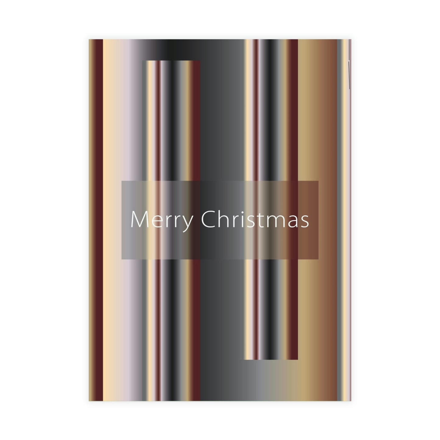 Unfolded Greeting Cards Vertical(10, 30, and 50pcs) Merry Christmas - Design No.700