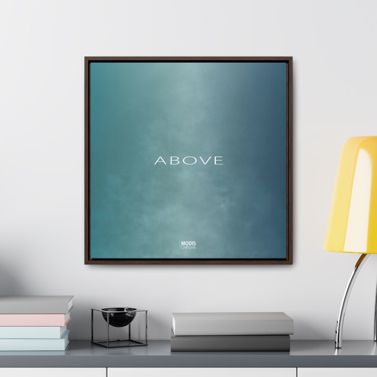 Canvas Gallery Wrap Square Framed 20“ x 20“ - Design Above