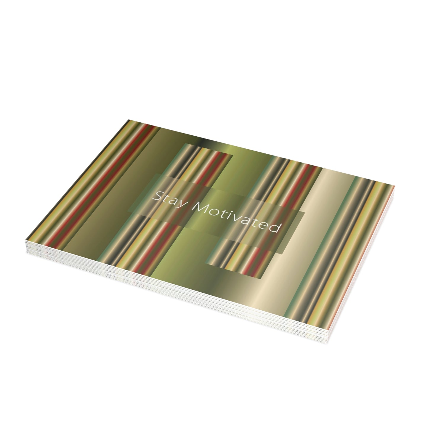 Unfolded Greeting Cards Horizontal (10, 30, and 50pcs) Stay Motivated - Design No.300