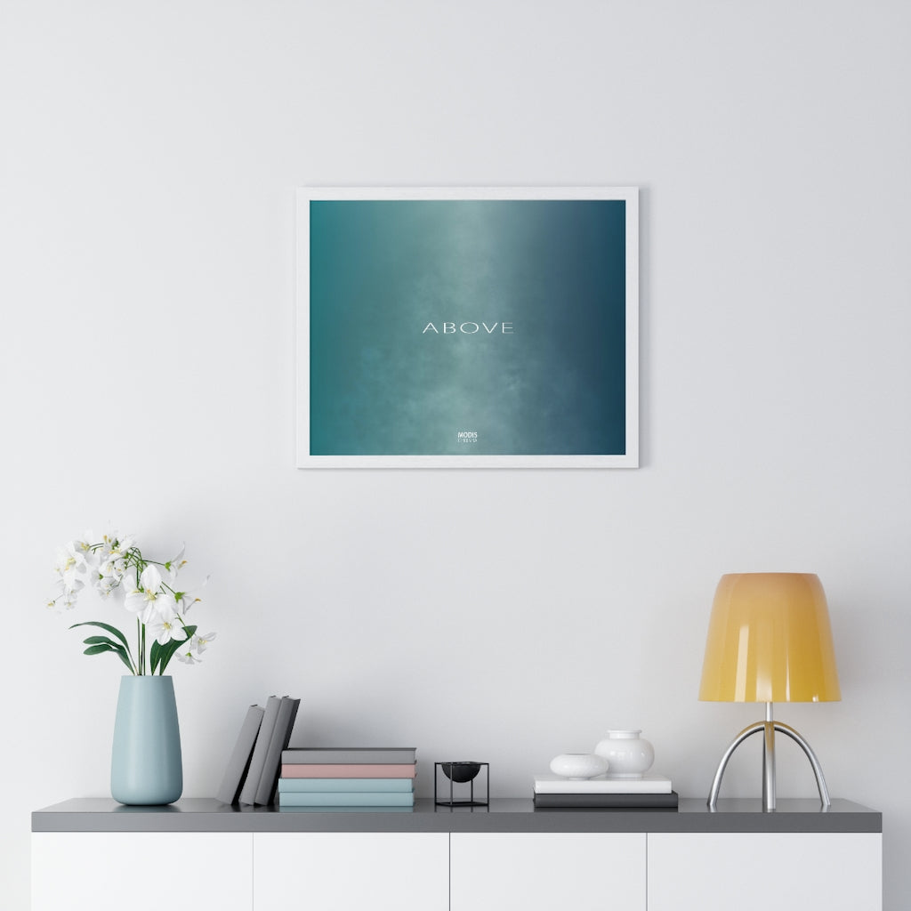 Poster Framed Horizontal Premium 20“ x 16“ - Design Above