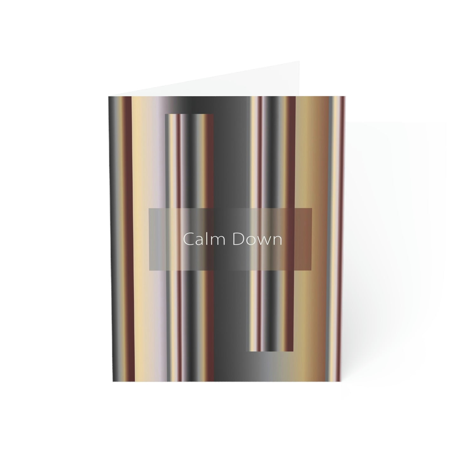 Folded Greeting Cards Vertical (1, 10, 30, and 50pcs) Calm Down - Design No.700