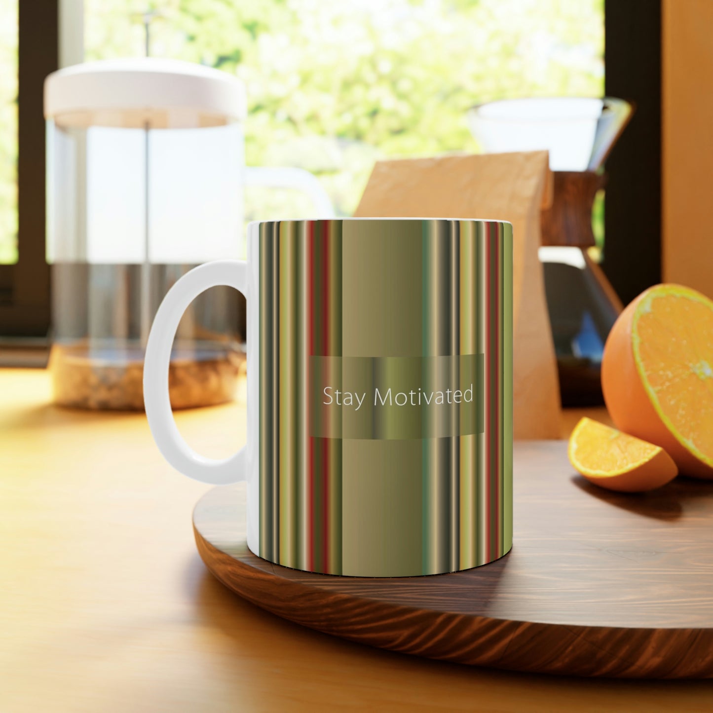 Ceramic Mug 11oz, Stay Motivated - Design No.300