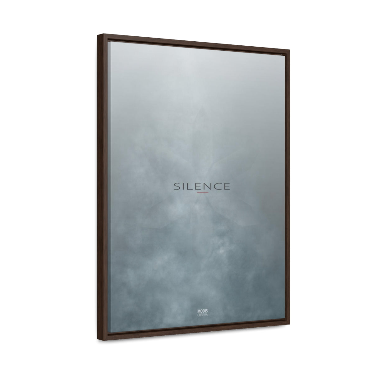 Vertical Framed Gallery Wrap Canvas - 18" x 24" Design 'Silence'