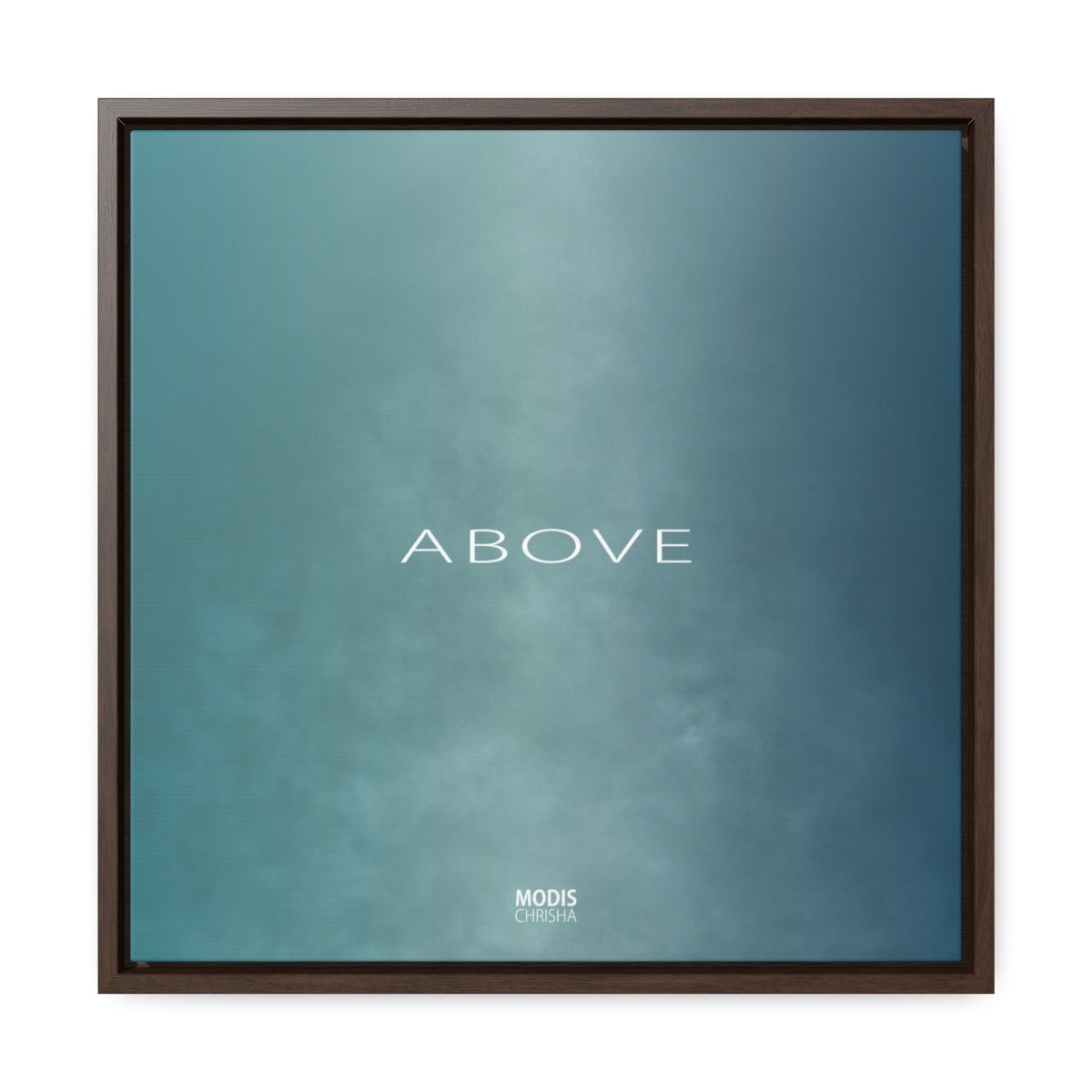 Canvas Gallery Wrap Square Framed 16“ x 16“ - Design Above
