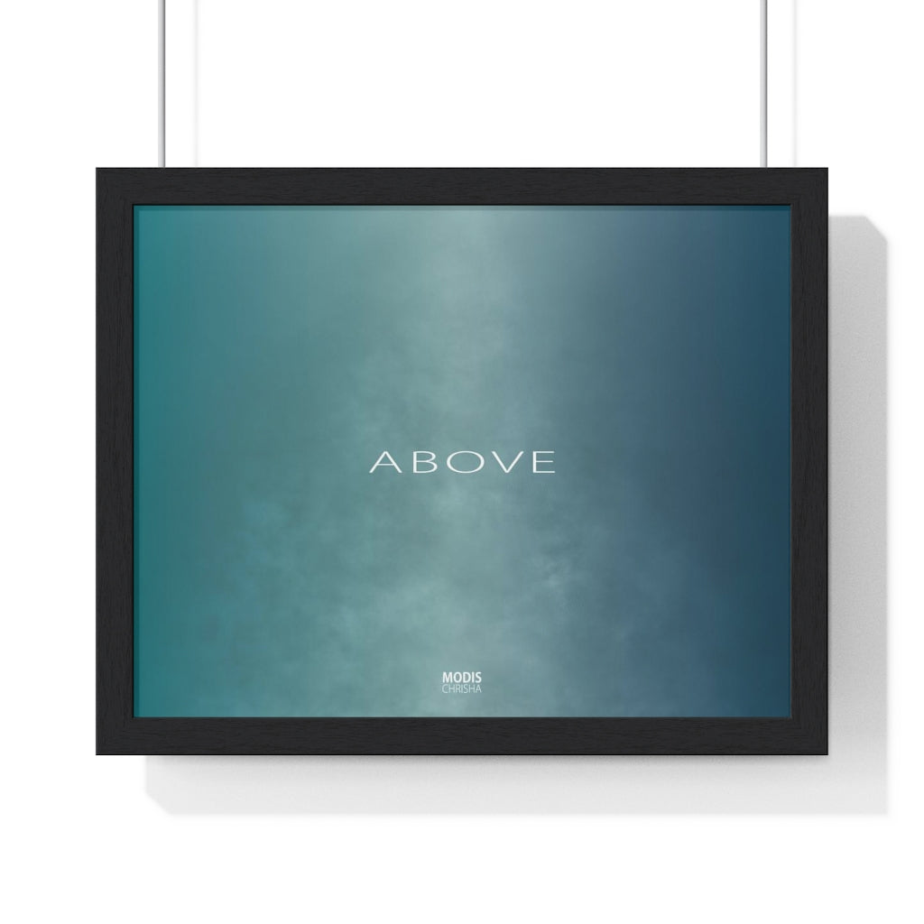 Poster Framed Horizontal Premium 14" x 11" - Design Above