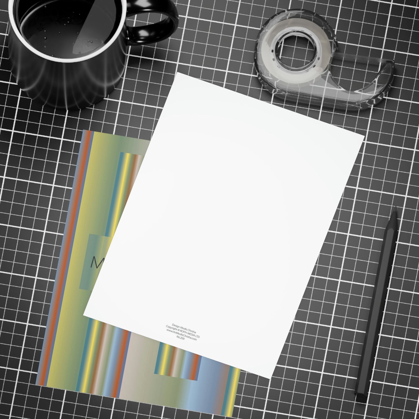 Unfolded Greeting Cards Vertical (10, 30, and 50pcs) Merry Christmas - Design No.200