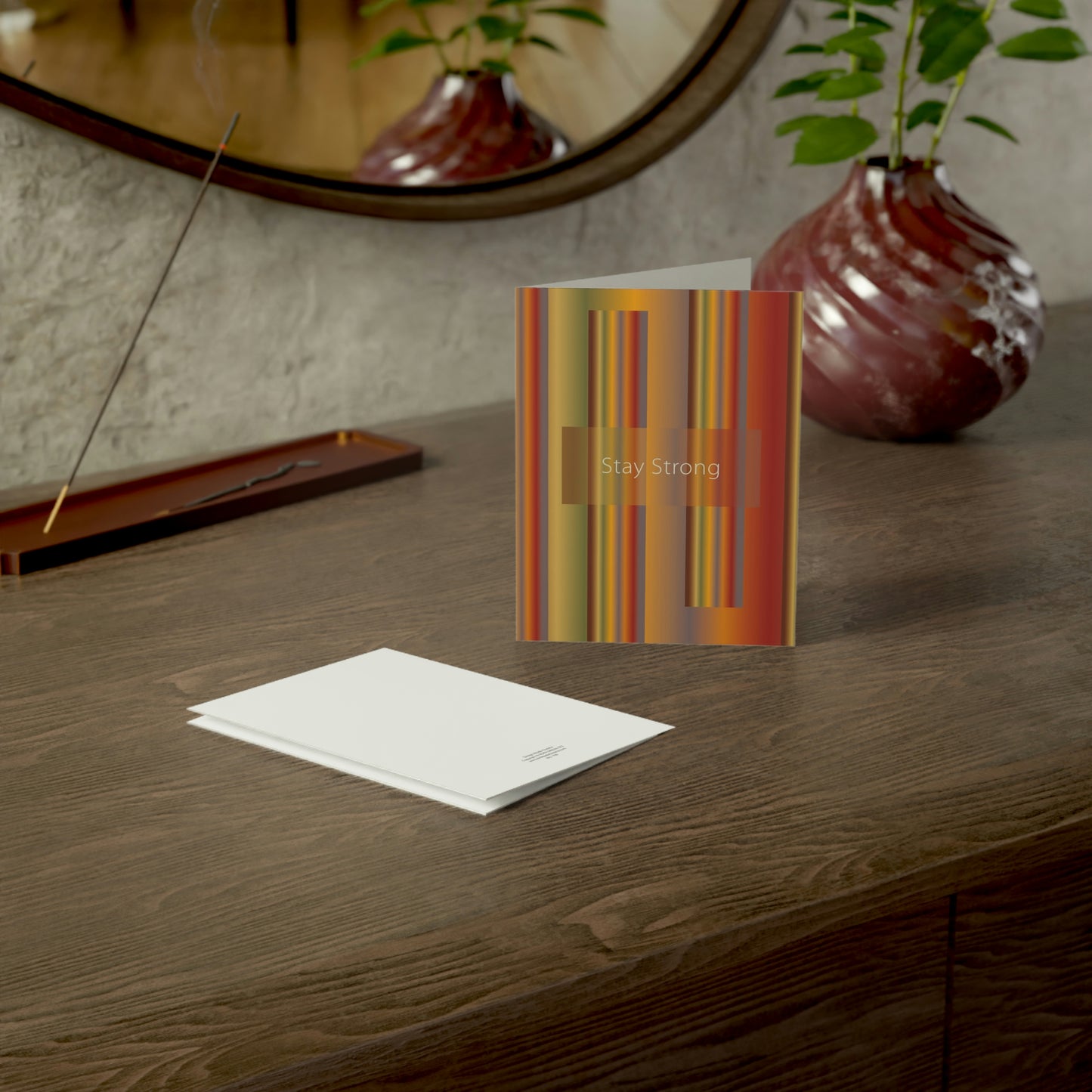 Folded Greeting Cards Vertical (1, 10, 30, and 50pcs) Stay Strong - Design No.1700