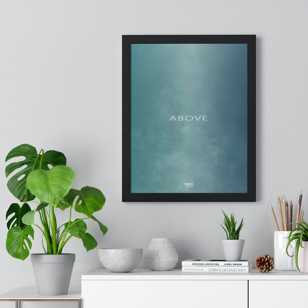 Poster Framed Vertical Premium 11" x 14" - Design Above