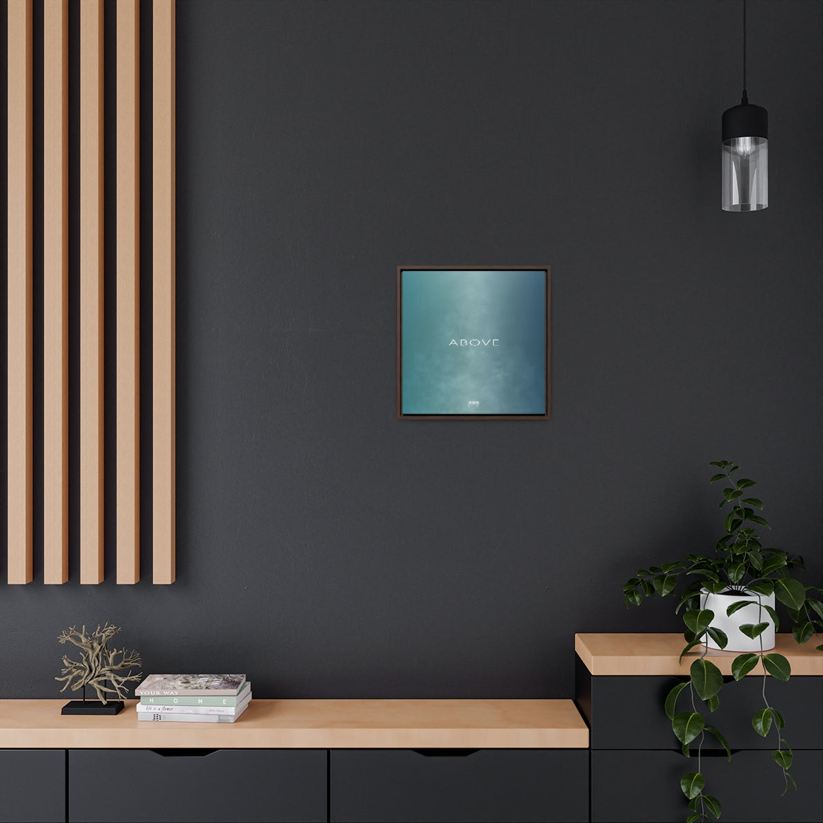 Canvas Gallery Wrap Square Framed 16“ x 16“ - Design Above