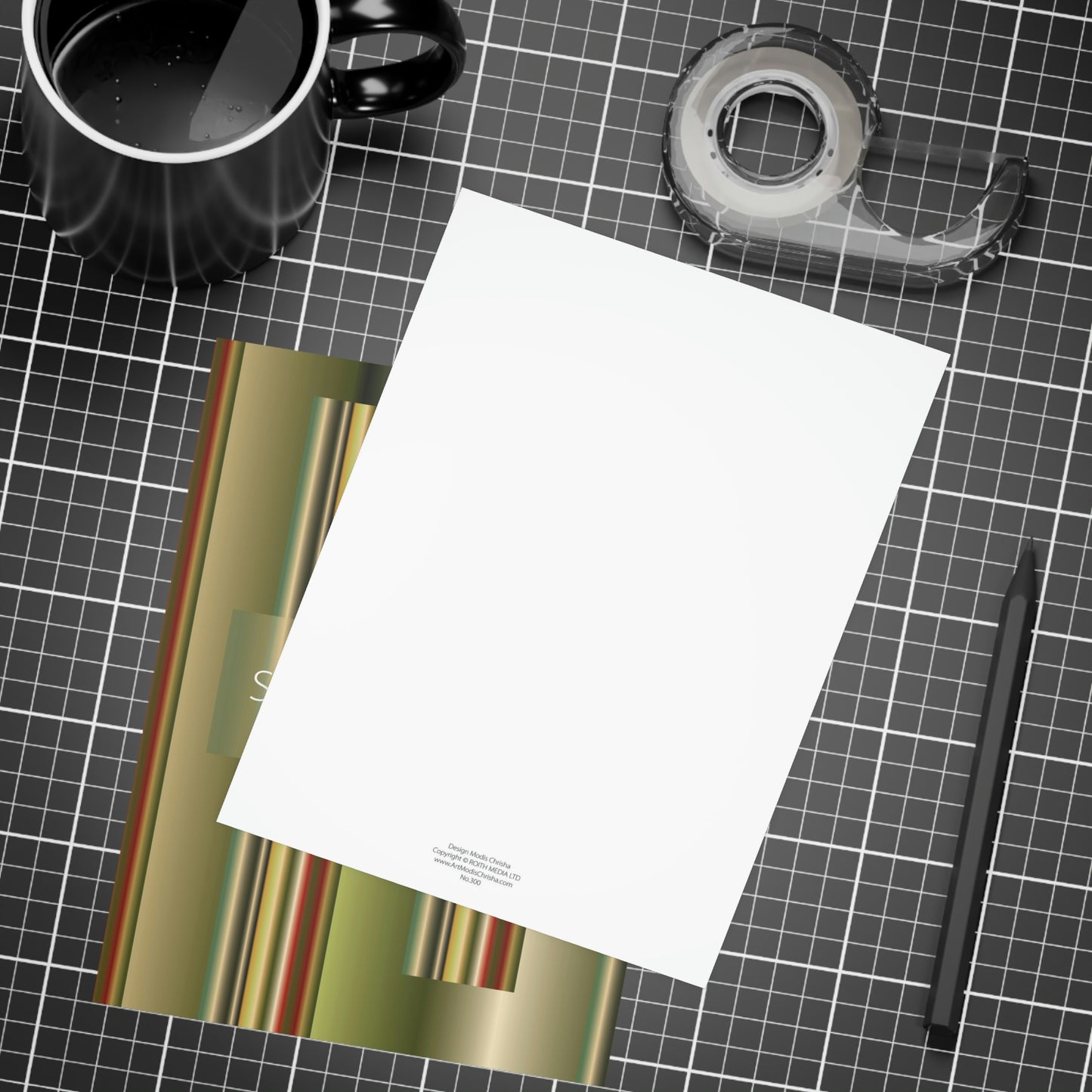 Unfolded Greeting Cards Vertical(10, 30, and 50pcs) Stay Motivated - Design No.300