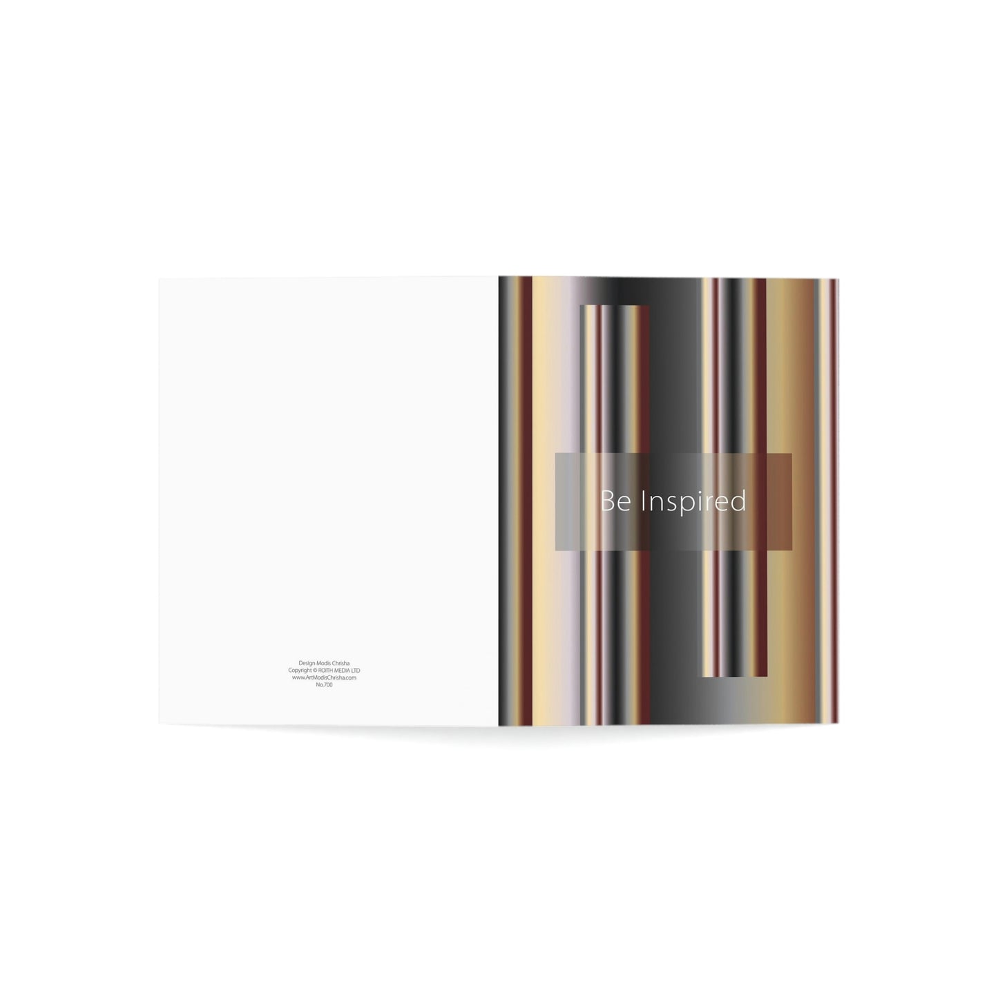 Folded Greeting Cards Vertical (1, 10, 30, and 50pcs) Be Inspired - Design No.700