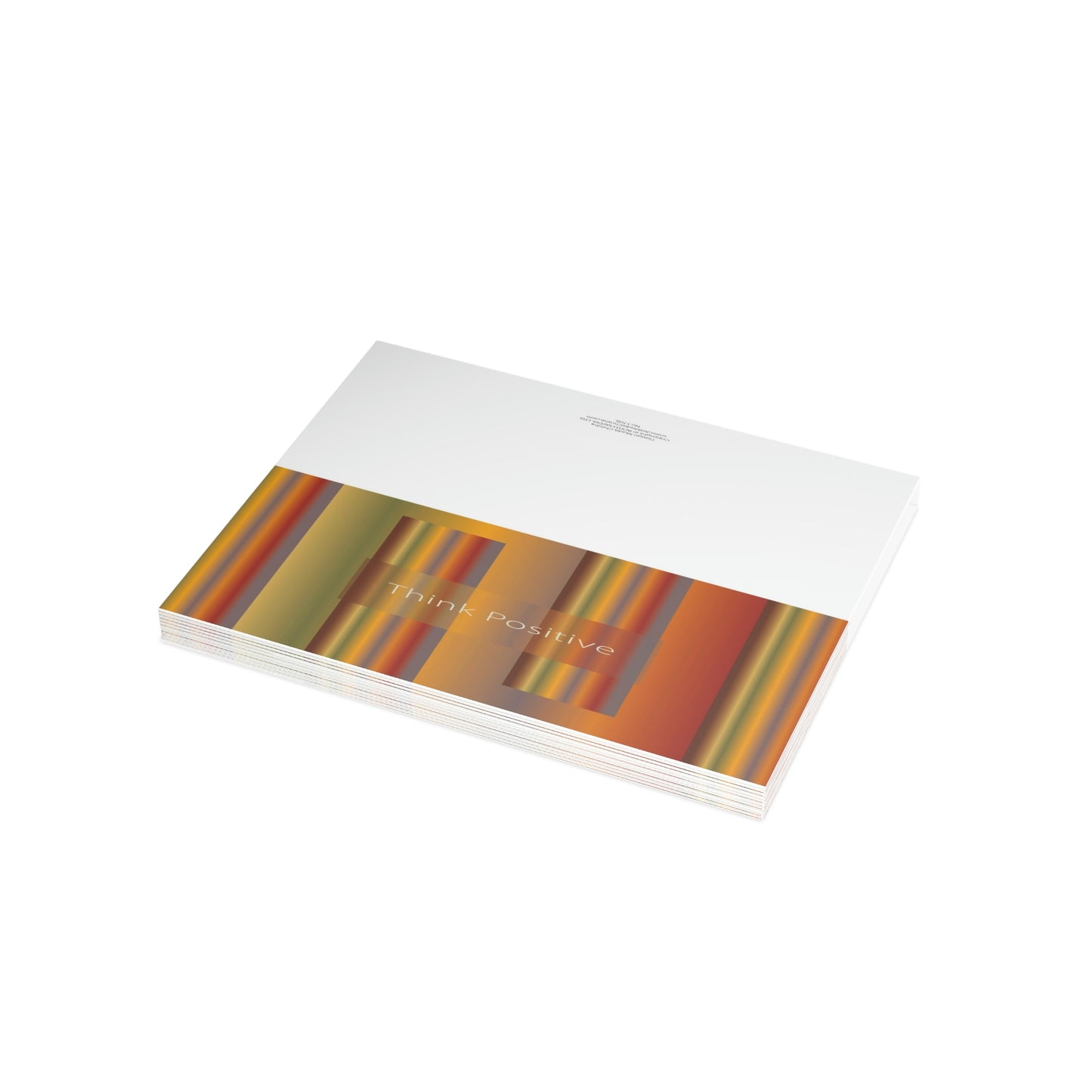 Folded Greeting Cards Horizontal (1, 10, 30, and 50pcs) Think Positive - Design No.1700