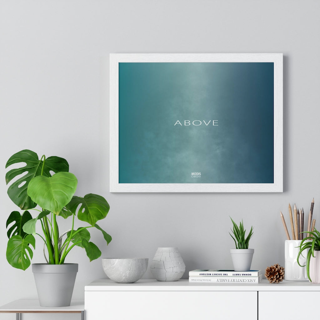 Poster Framed Horizontal Premium 14" x 11" - Design Above