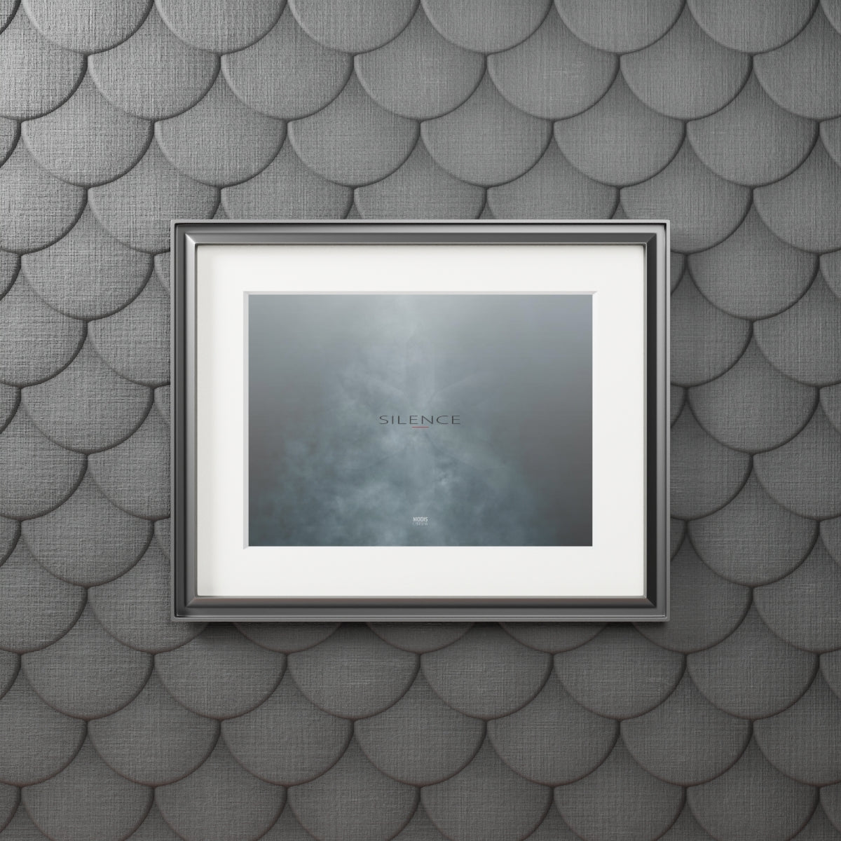 Fine Art Print (Passepartout Paper Vertical Frame) 14″ × 11″ Design 'Silence'