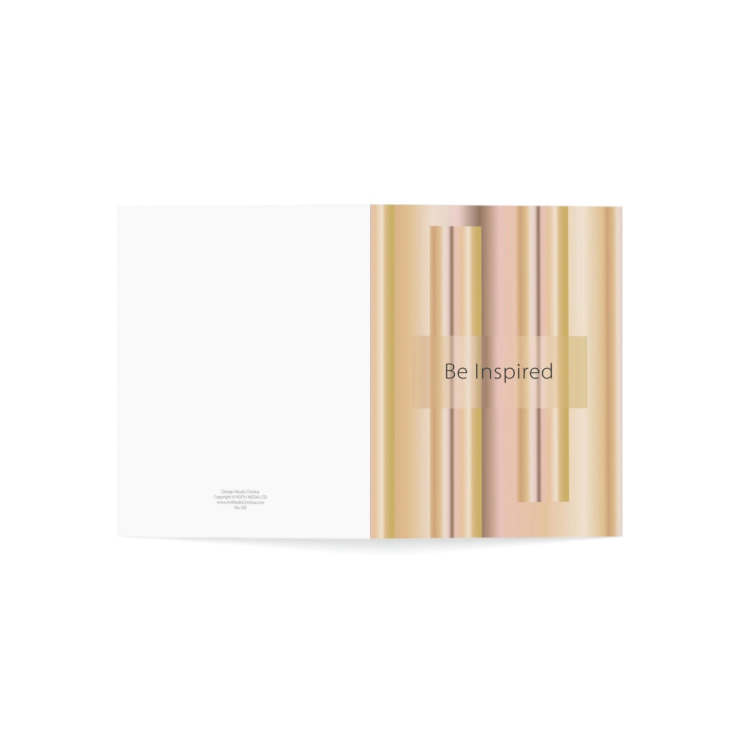 Folded Greeting Cards Vertical (1, 10, 30, and 50pcs) Be Inspired - Design No.100