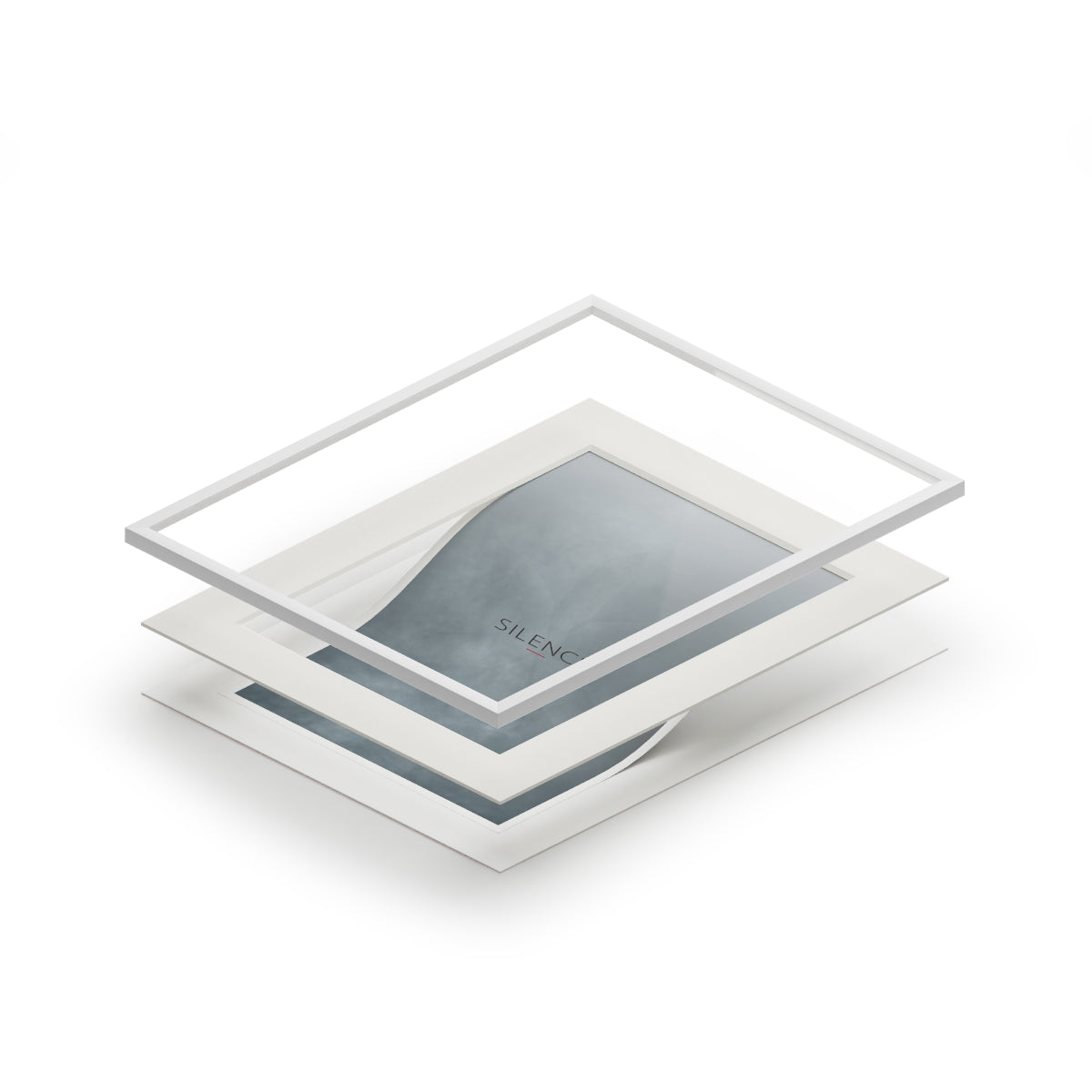 Fine Art Print (Passepartout Paper Vertical Frame) 11″ × 14″ Design 'Silence'