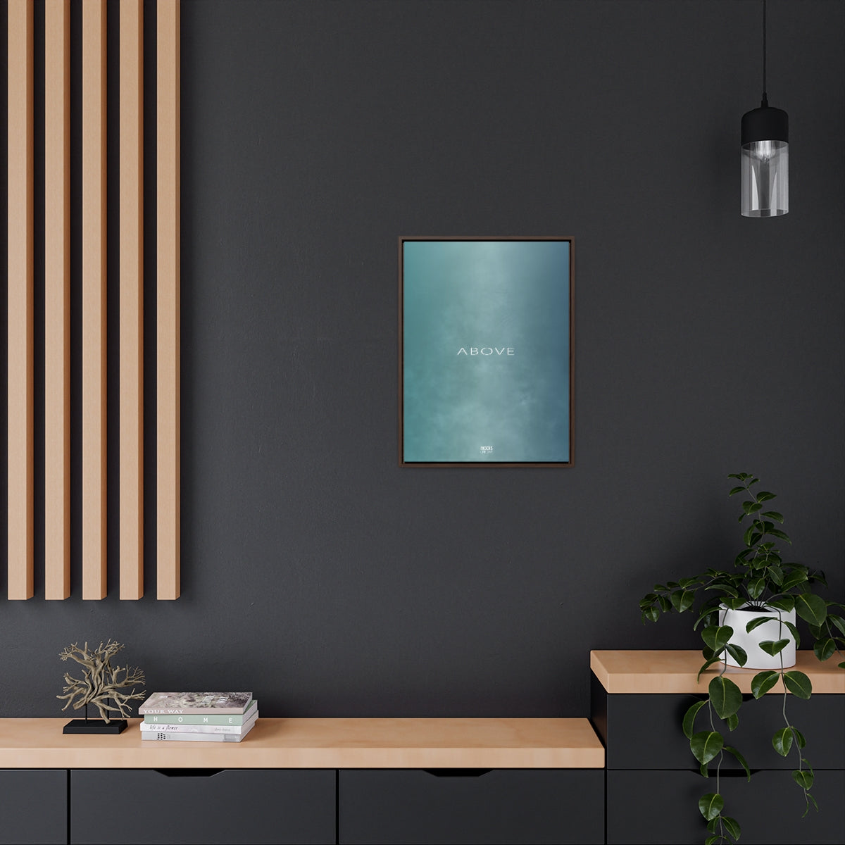 Canvas Gallery Wrap Framed Vertical 18“ x 24" - Design Above