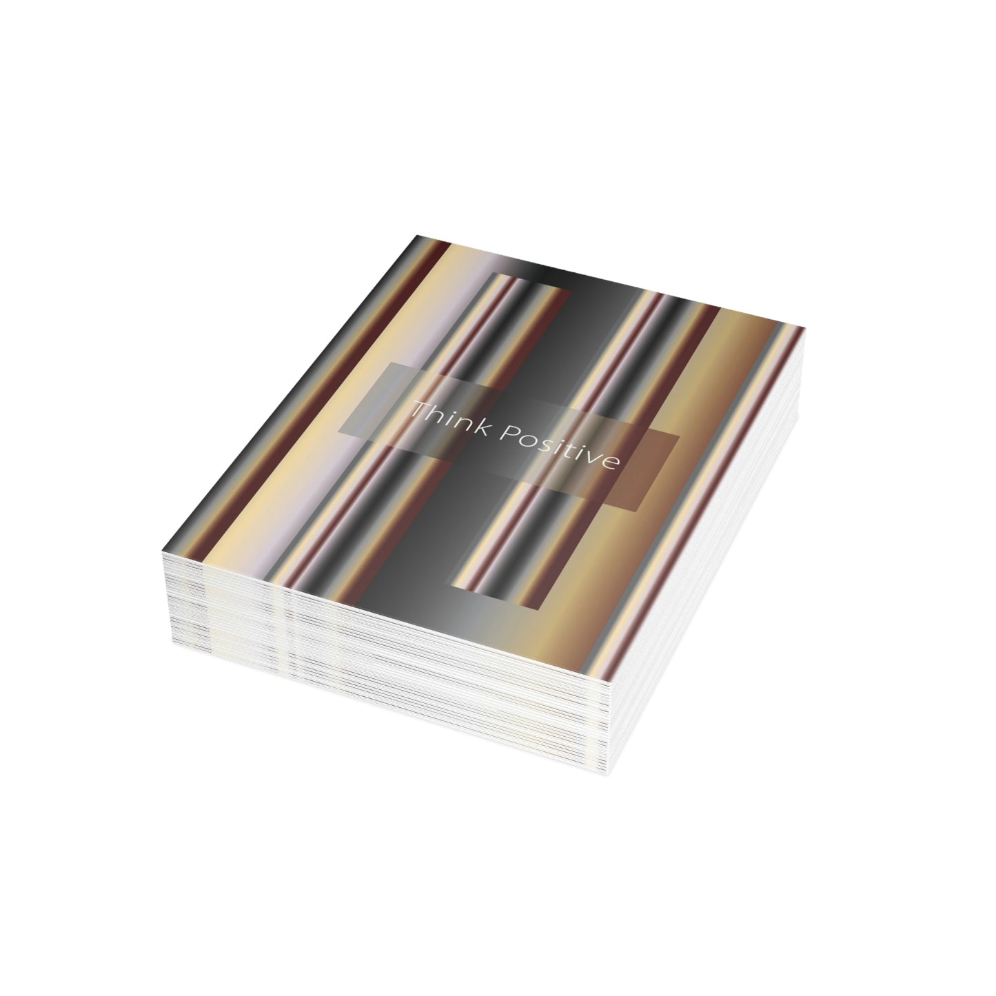 Folded Greeting Cards Vertical (1, 10, 30, and 50pcs) Think Positive - Design No.700