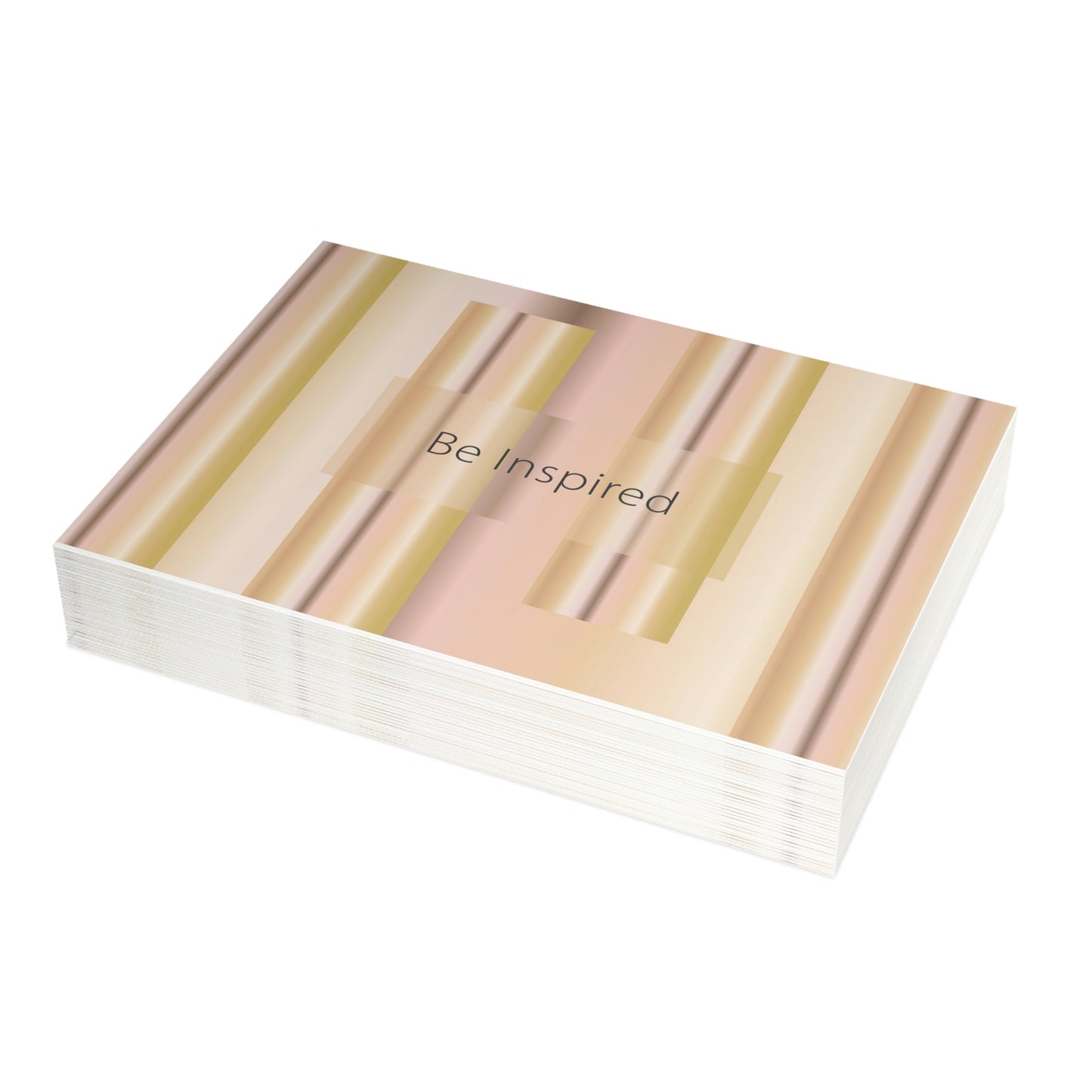 Unfolded Greeting Cards Horizontal (10, 30, and 50pcs) Be Inspired - Design No.100