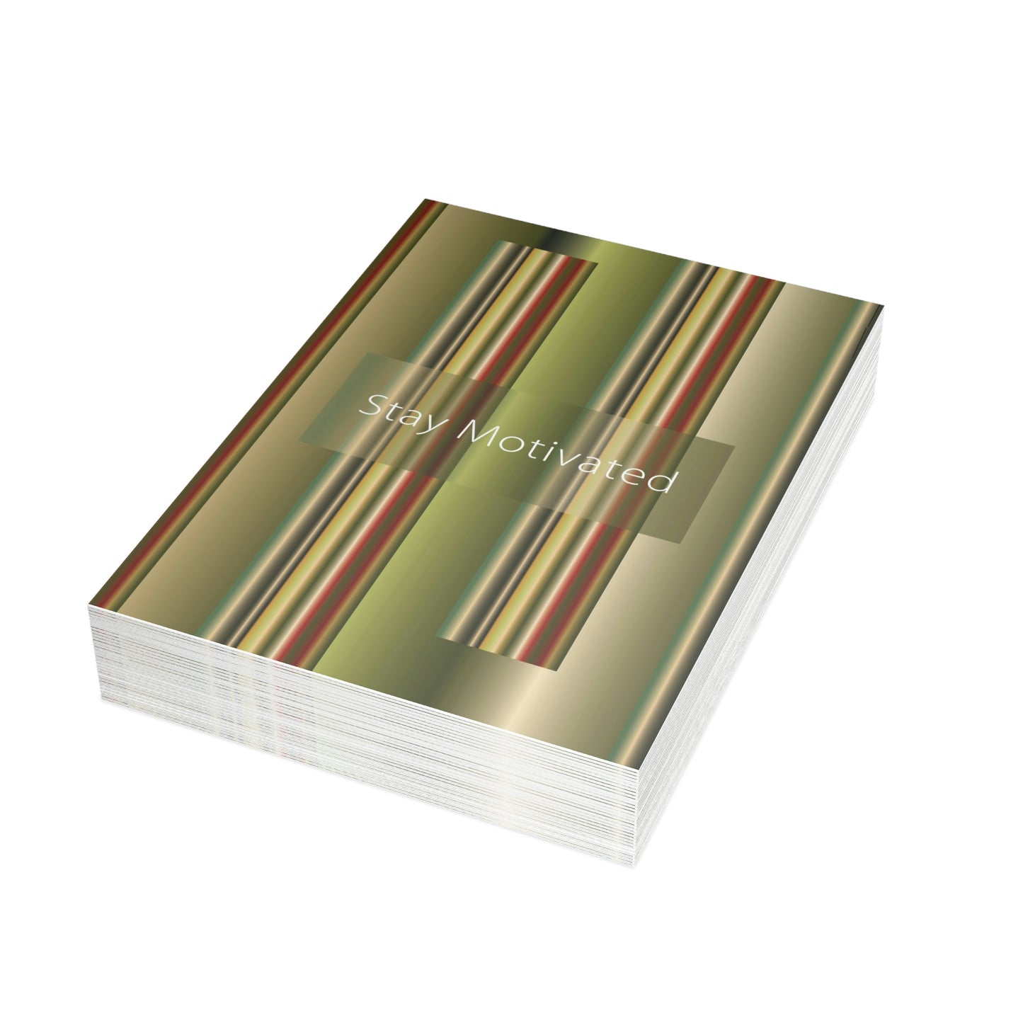 Unfolded Greeting Cards Vertical(10, 30, and 50pcs) Stay Motivated - Design No.300