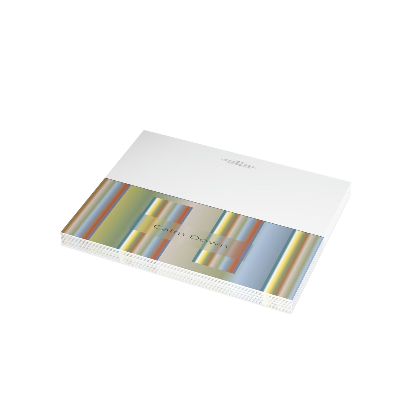 Folded Greeting Cards Horizontal (1, 10, 30, and 50pcs) Calm Down - Design No.200