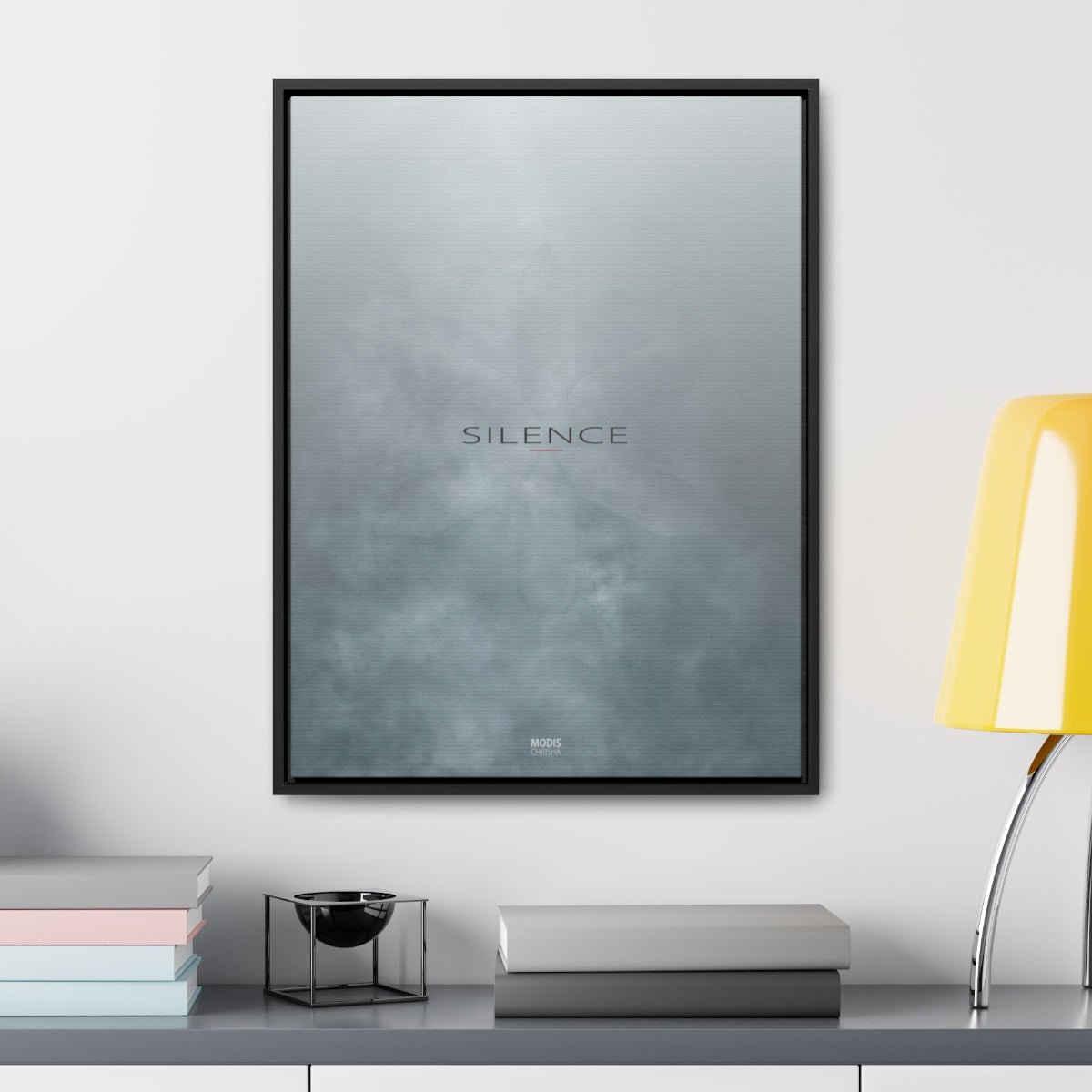 Vertical Framed Gallery Wrap Canvas - 18" x 24" Design 'Silence'