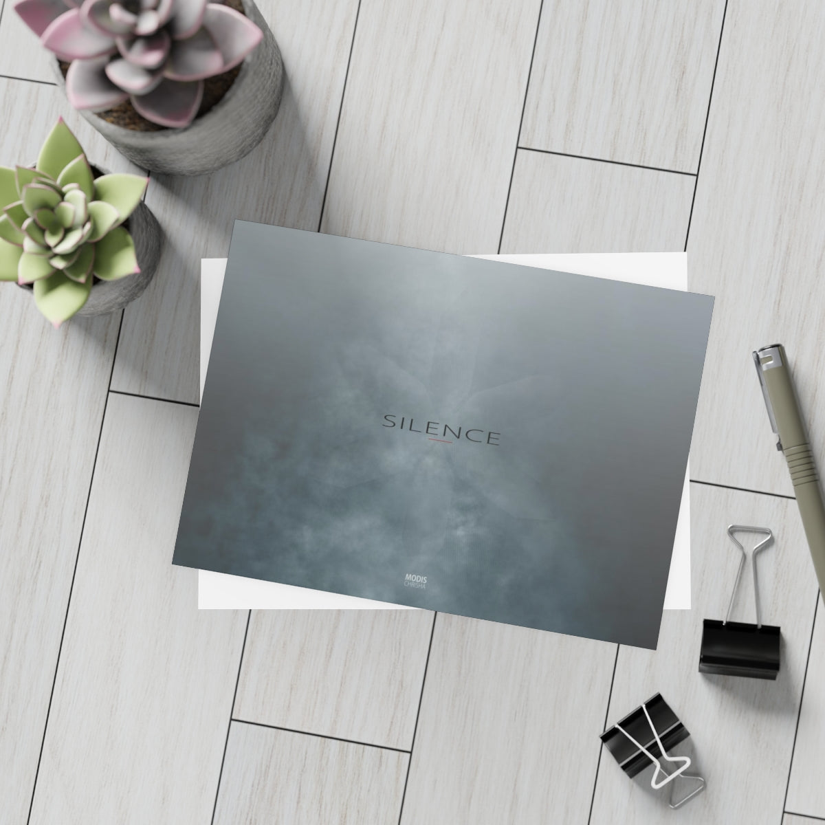 Art Postcards Horizontal (10, 30, and 50pcs) Design 'Silence'