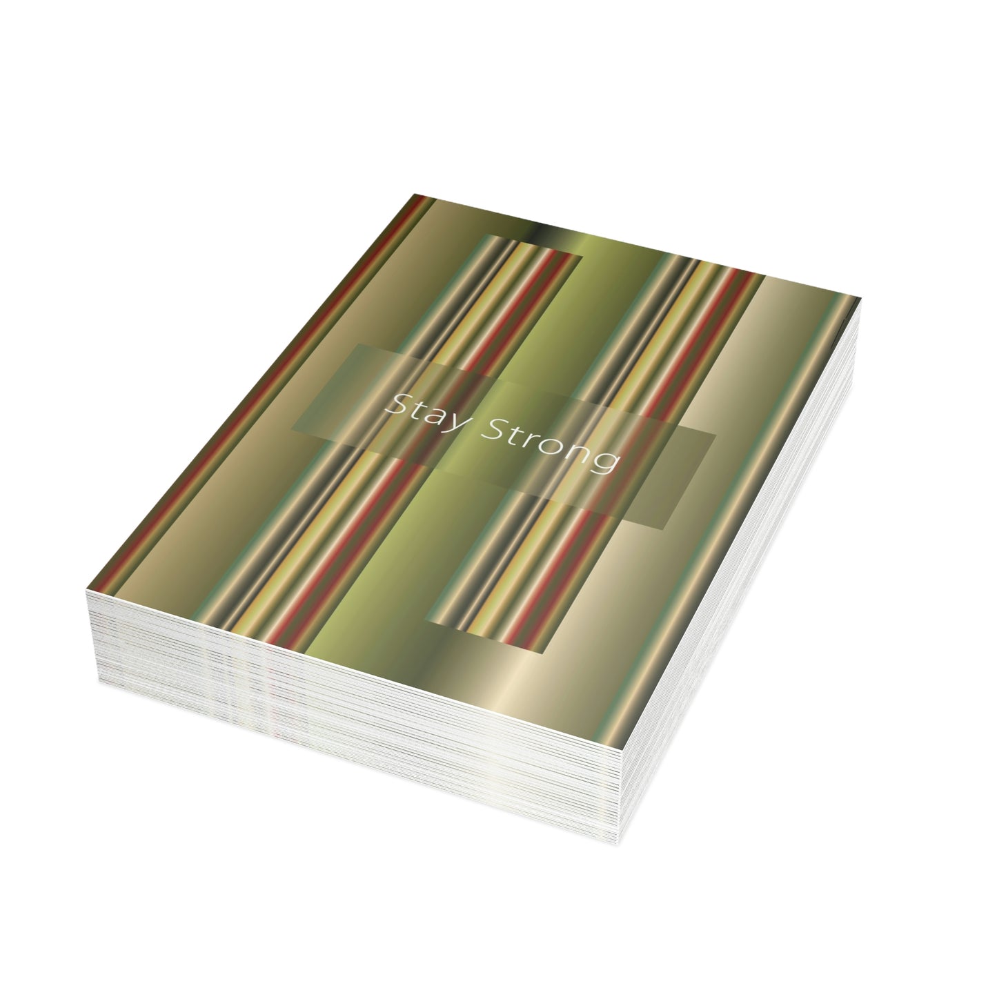 Unfolded Greeting Cards Vertical(10, 30, and 50pcs) Stay Strong - Design No.300