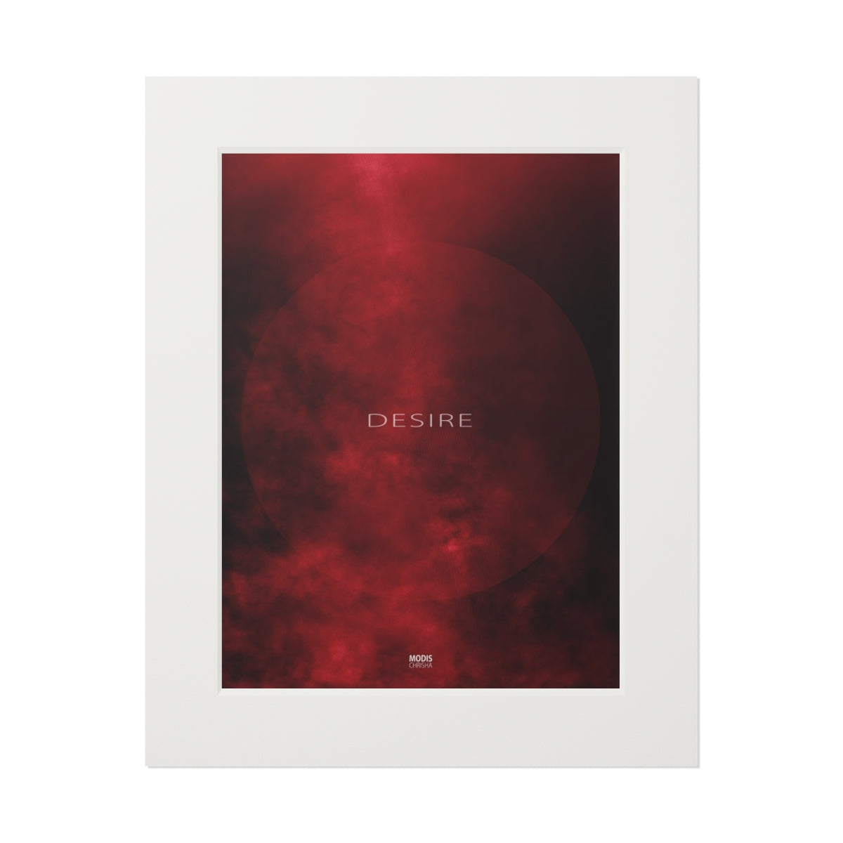 Fine Art Prints (Passepartout Paper Vertical Frame) 16" × 20" Design 'Desire'