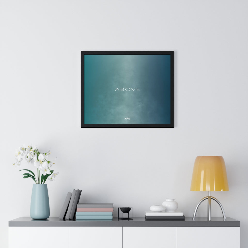 Poster Framed Horizontal Premium 20“ x 16“ - Design Above