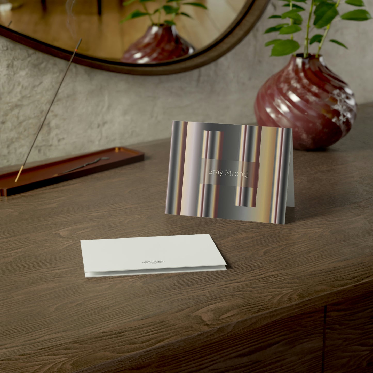 Folded Greeting Cards Horizontal (1, 10, 30, and 50pcs) Stay Strong - Design No.700