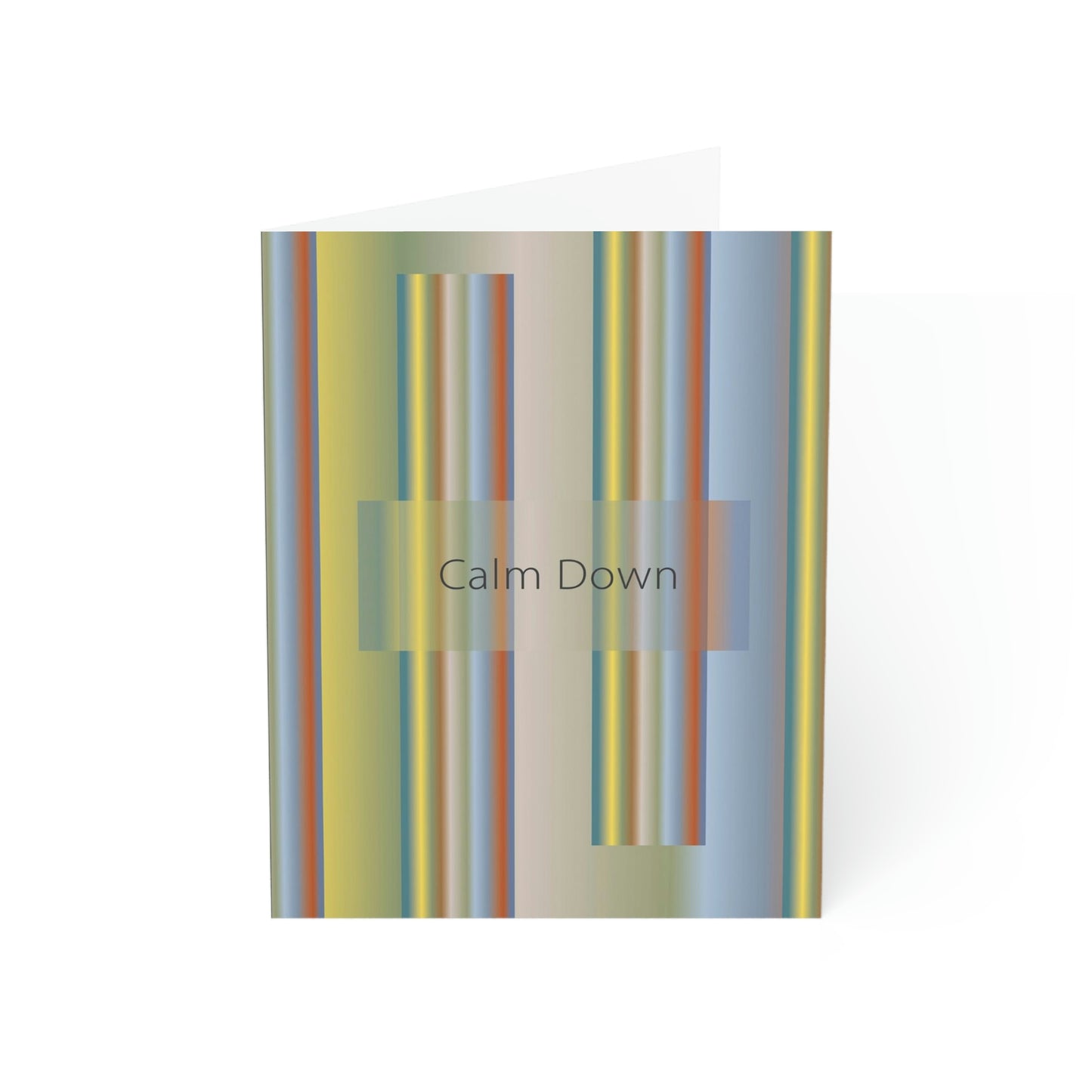 Folded Greeting Cards Vertical (1, 10, 30, and 50pcs) Calm Down - Design No.200