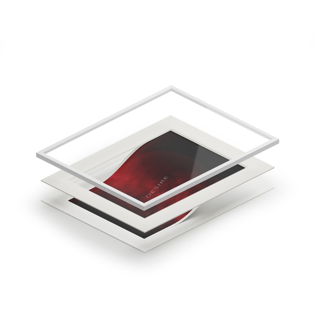 Fine Art Prints (Passepartout Paper Horizontal Frame) 14″ × 11″ Design 'Desire'