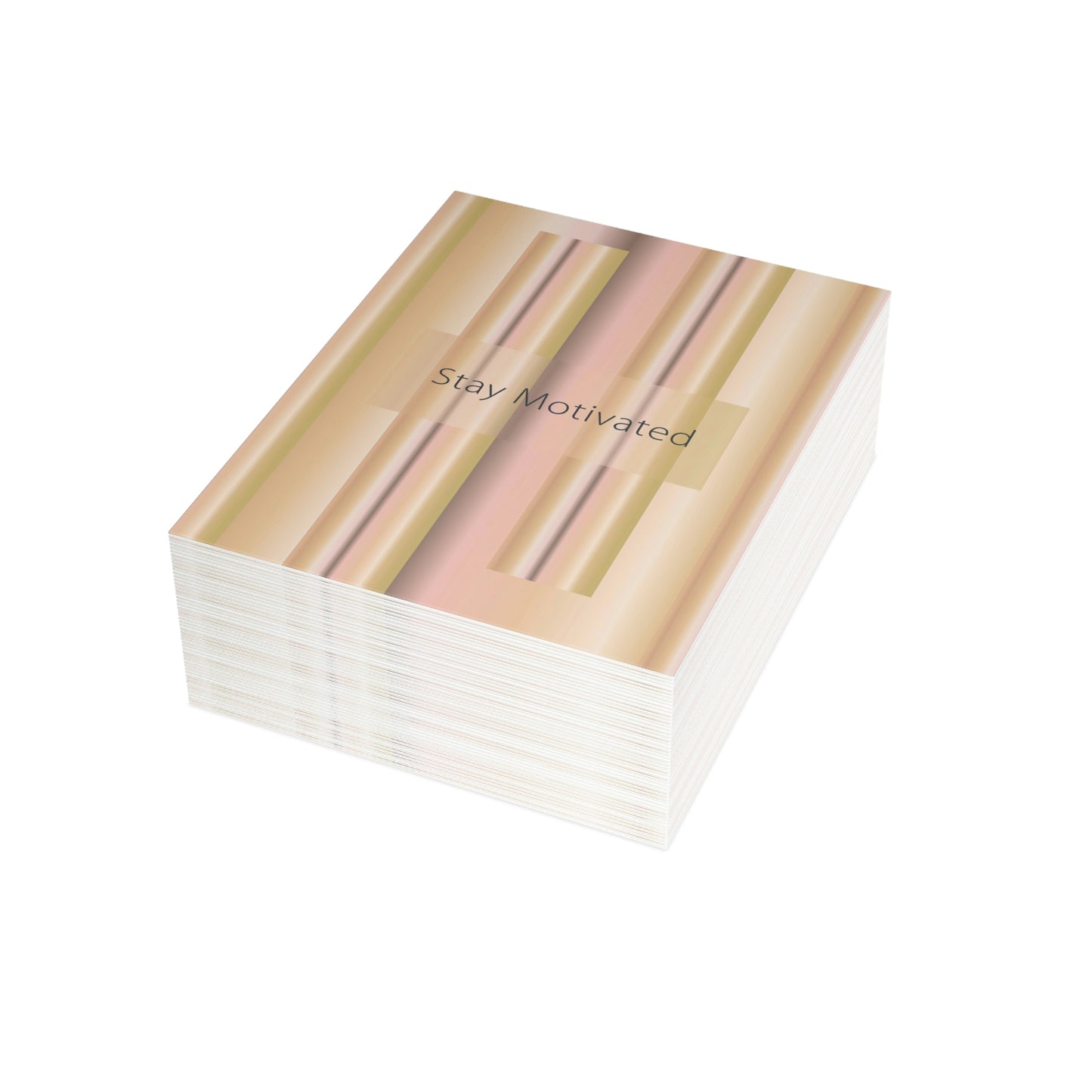 Folded Greeting Cards Vertical (1, 10, 30, and 50pcs) Stay Motivated - Design No.100