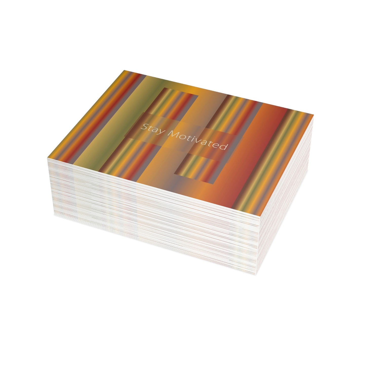 Folded Greeting Cards Horizontal (1, 10, 30, and 50pcs) Stay Motivated - Design No.1700
