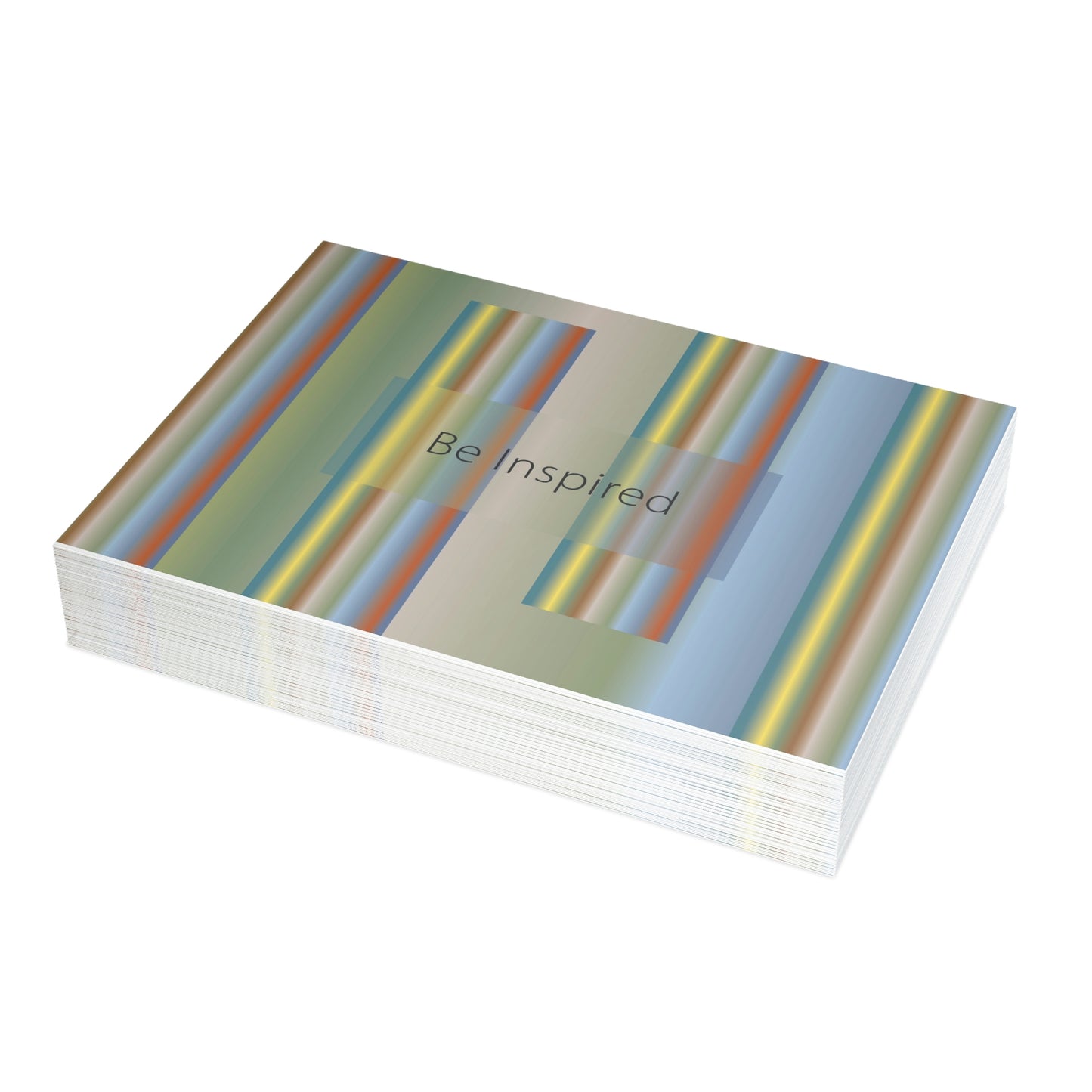 Unfolded Greeting Cards Horizontal (10, 30, and 50pcs) Be Inspired - Design No.200