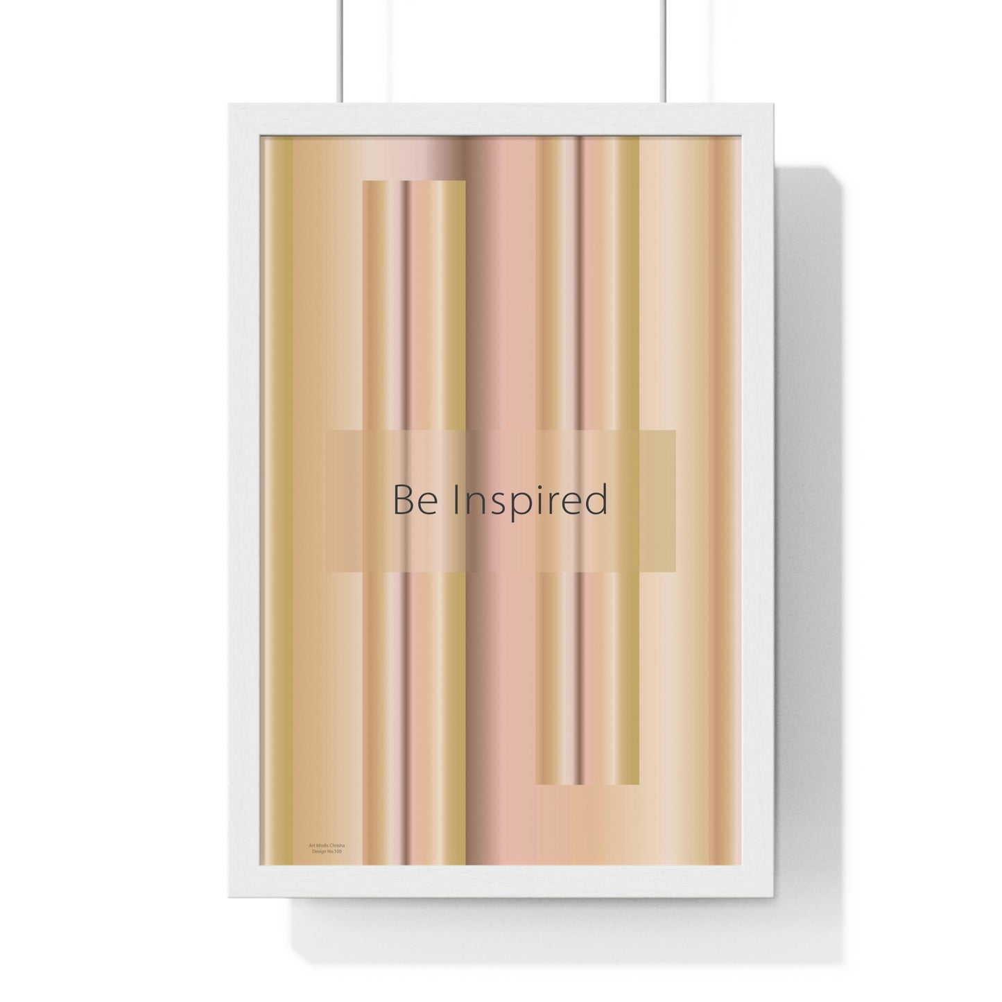 Premium Framed Vertical Poster 12″ × 18″ Be Inspired - Design No.100