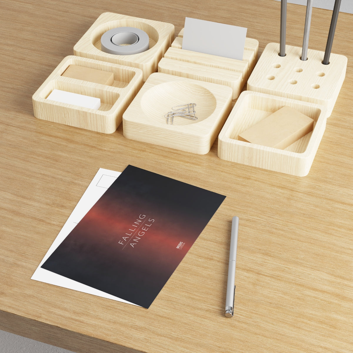 Fine Art Postcard (horizontal) - Design 'Falling Angels'