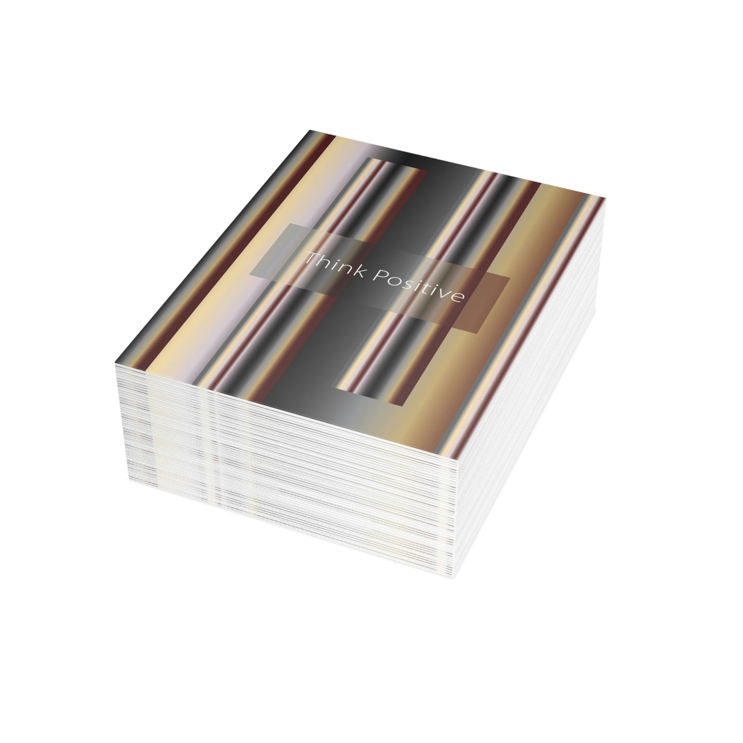 Folded Greeting Cards Vertical (1, 10, 30, and 50pcs) Think Positive - Design No.700